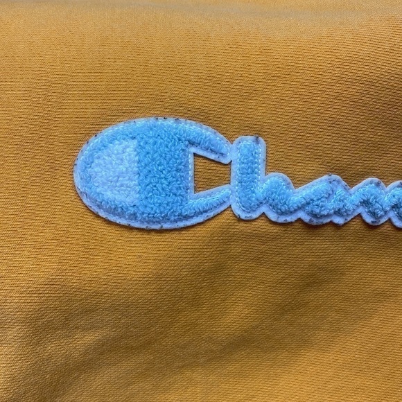 Champion Reverse Weave Orange Cropped Hooded Sweatshirt Size Large - Picture 8 of 9